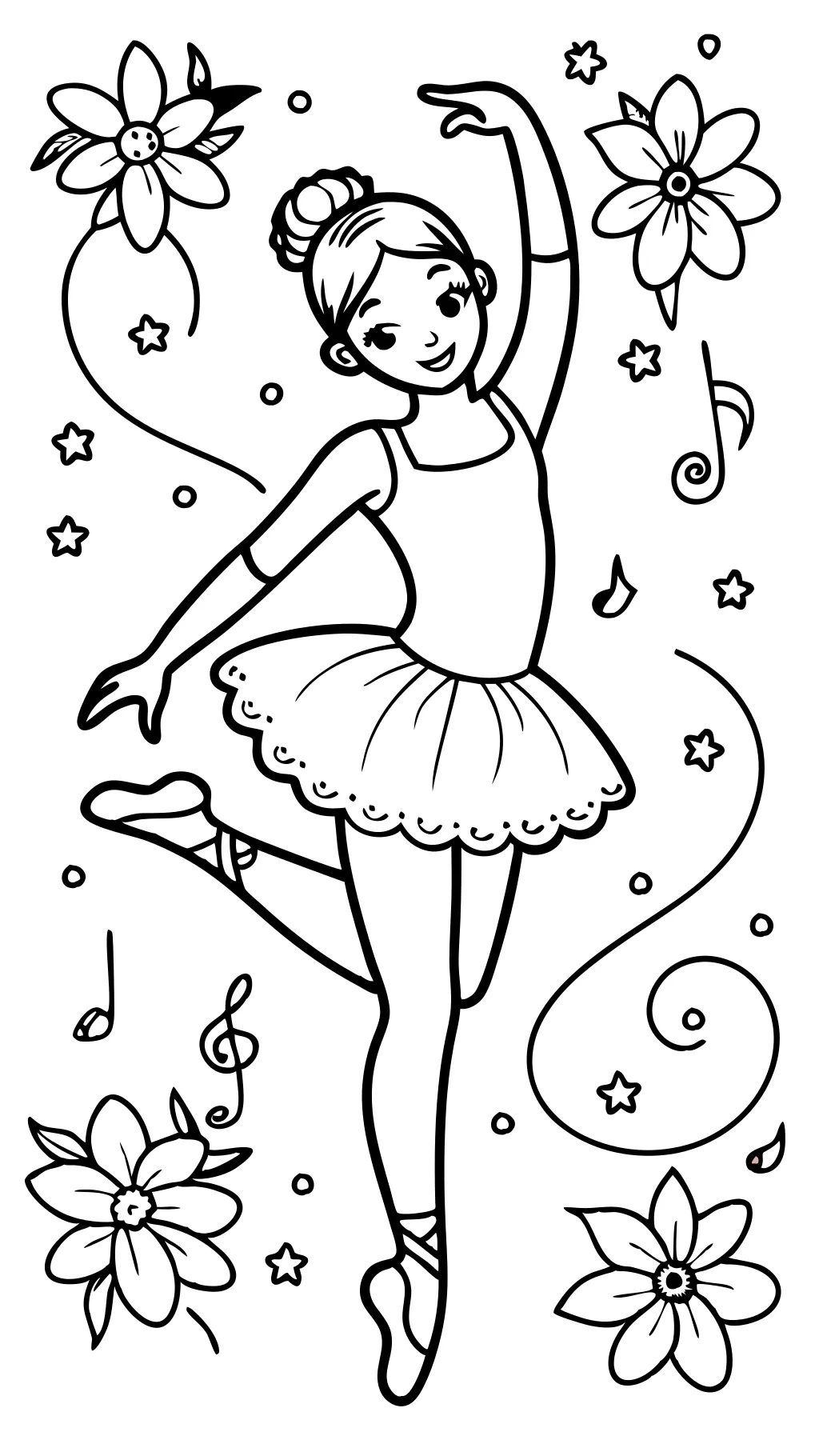 Page de couleur de ballerine